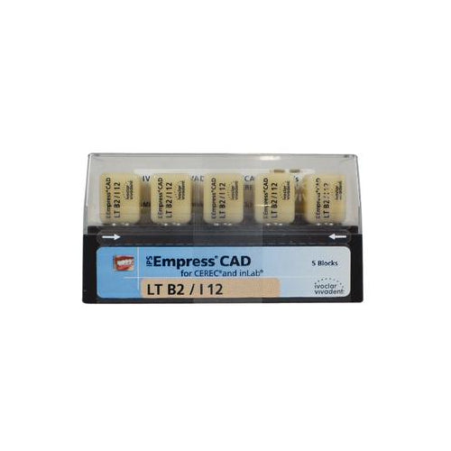 Ivoclar Vivadent 602562 IPS Empress CAD CEREC inLab Dental Blocks LT B2 I12 5/Pk Ivoclar Vivadent 602562 IPS Empress CAD CEREC inLab Dental Blocks LT B2 I12 5/Pk